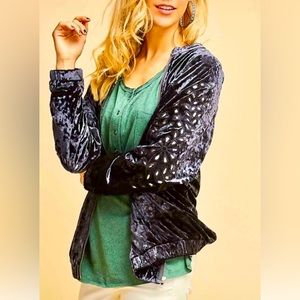 NWT Velvet Bomber Jacket